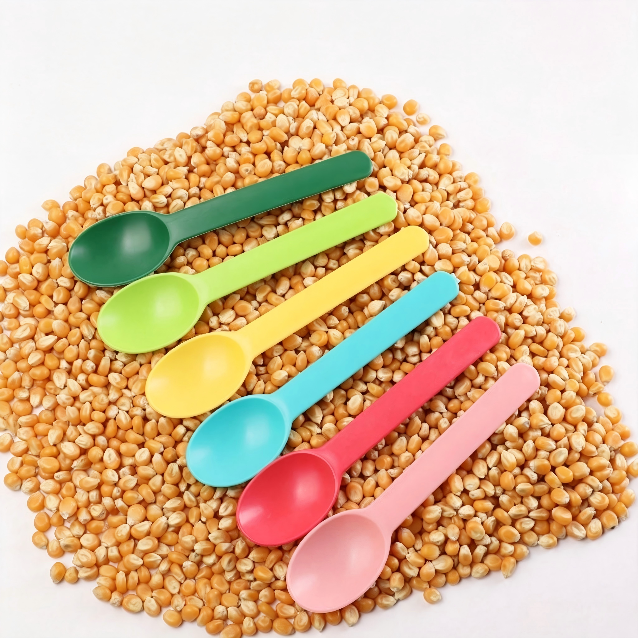Corn Starch Disposable Yogurt Spoons - Image 4
