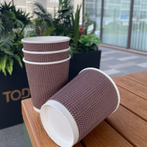 Corrugated Retro Paper Coffee Cups
