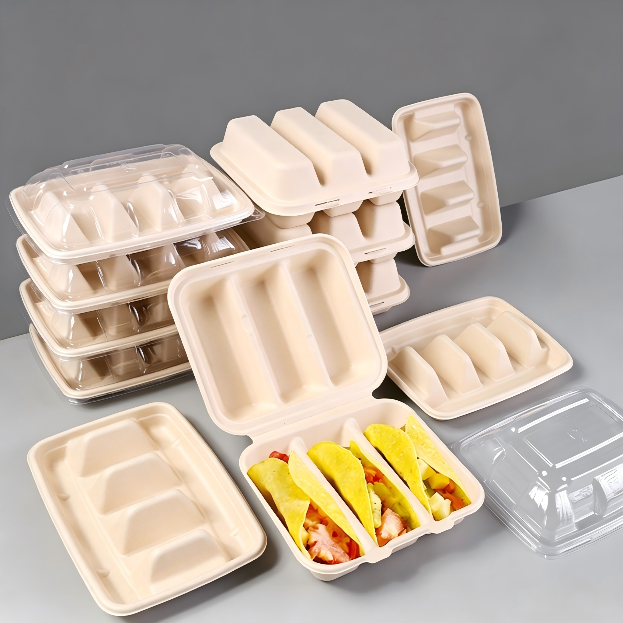 Bagasse Taco Holders Containers
