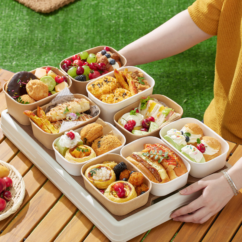 Rectangular Kraft Food Containers - Image 5