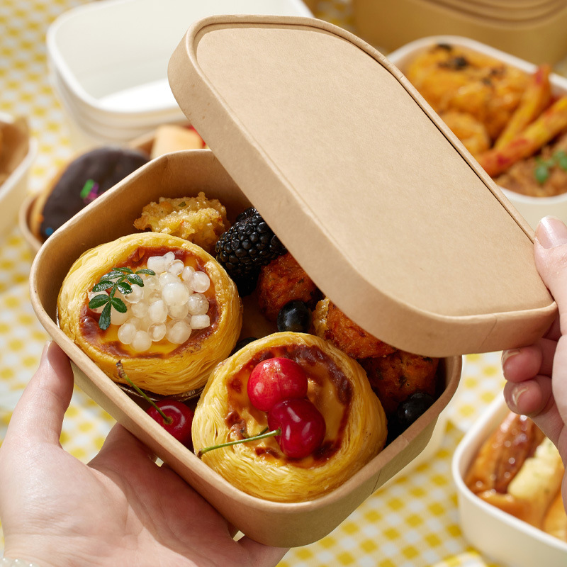 Rectangular Kraft Food Containers - Image 2