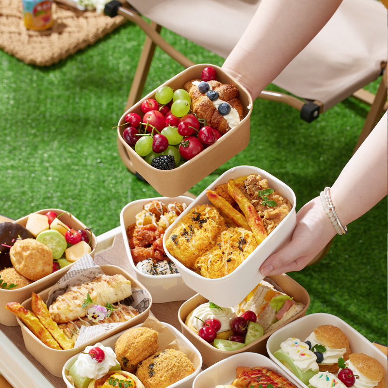 Rectangular Kraft Food Containers - Image 3