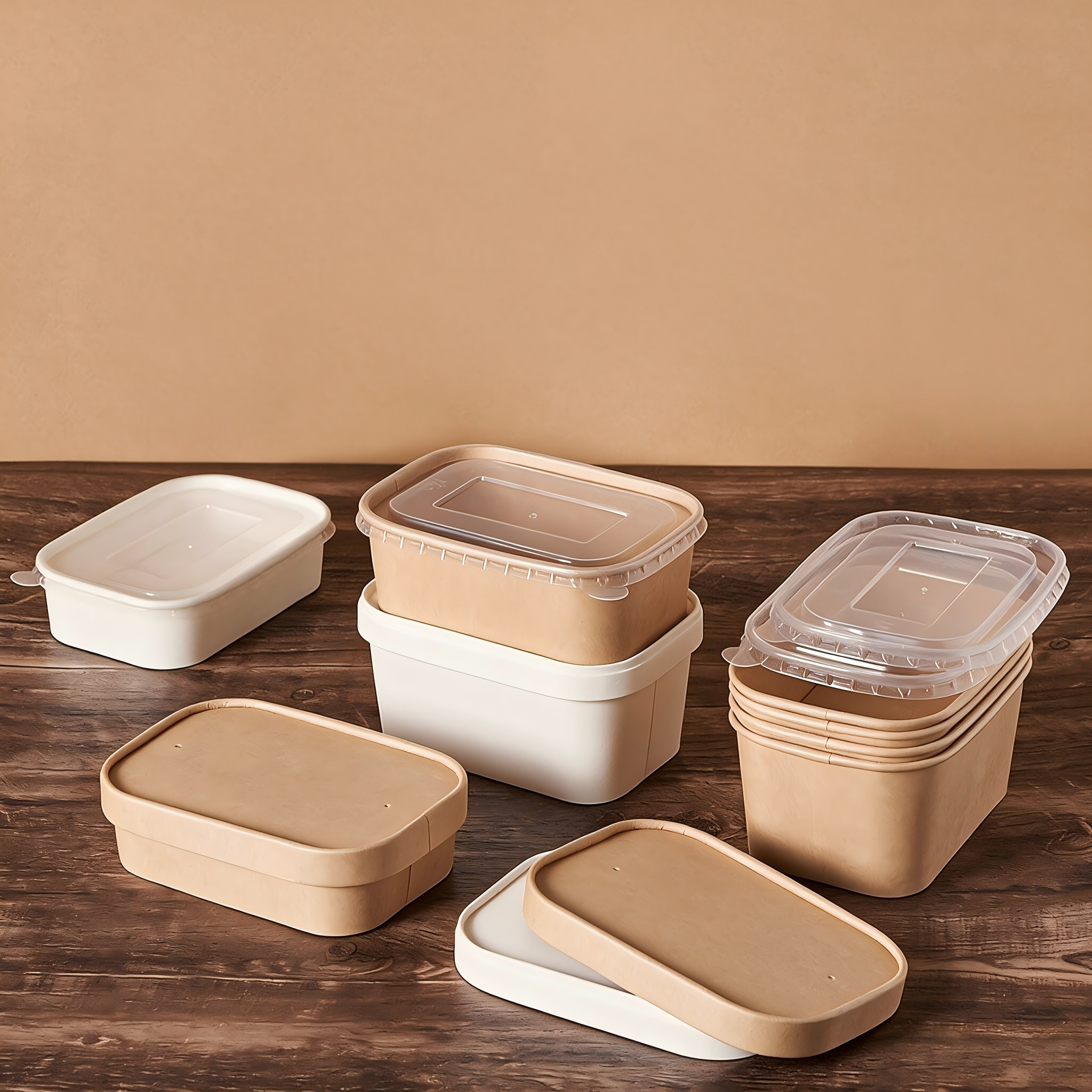 Rectangular Kraft Food Containers - Image 7