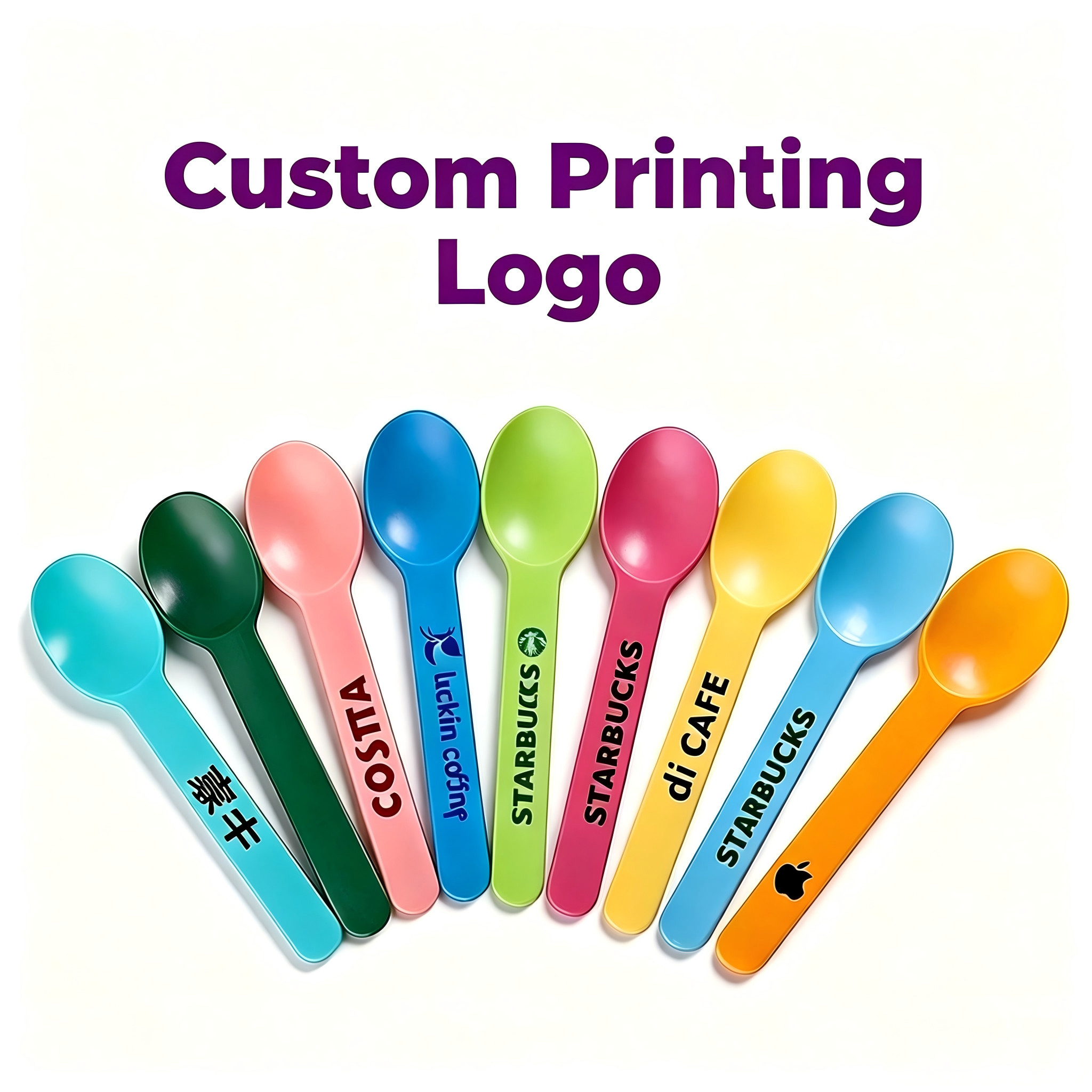 Corn Starch Disposable Yogurt Spoons - Image 2