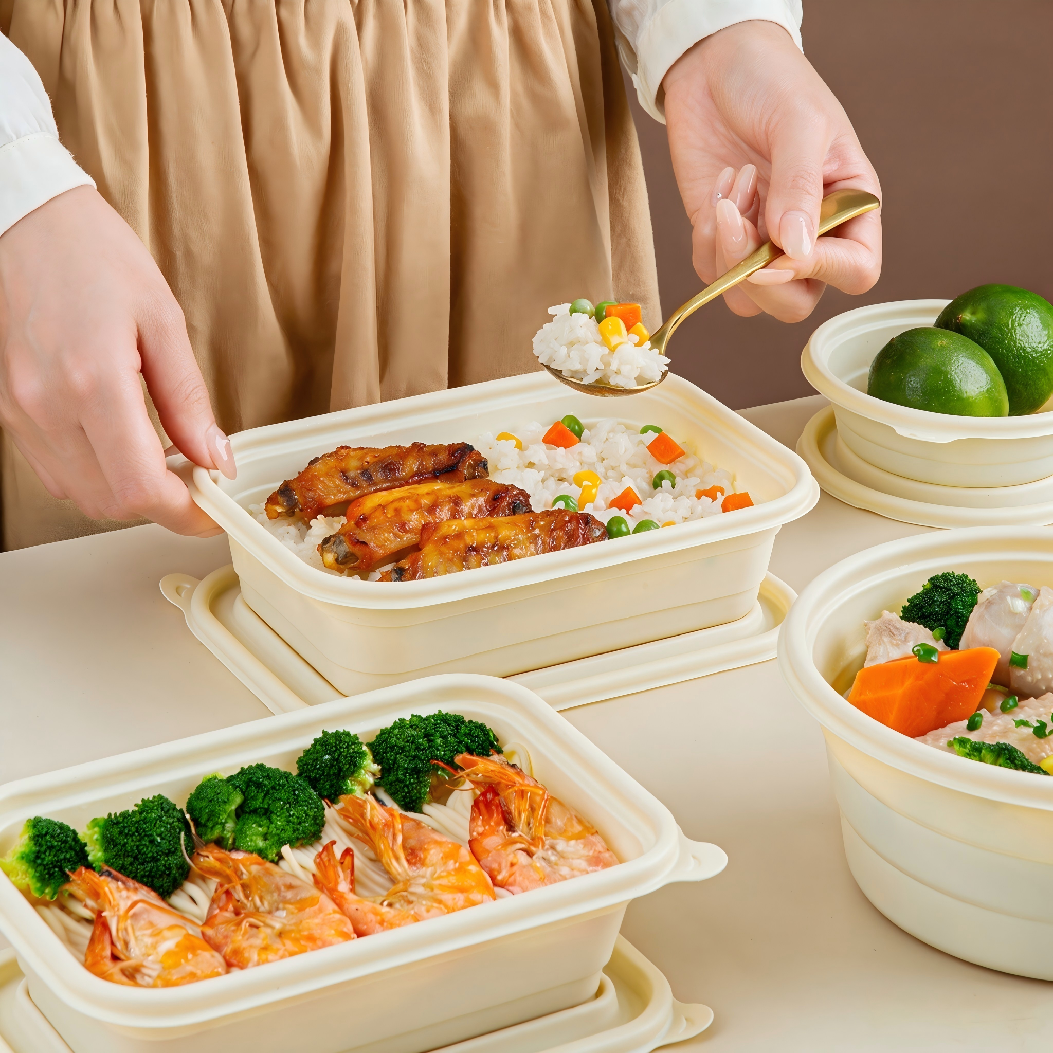ompostable Corn Starch Takeaway Boxes - Image 2