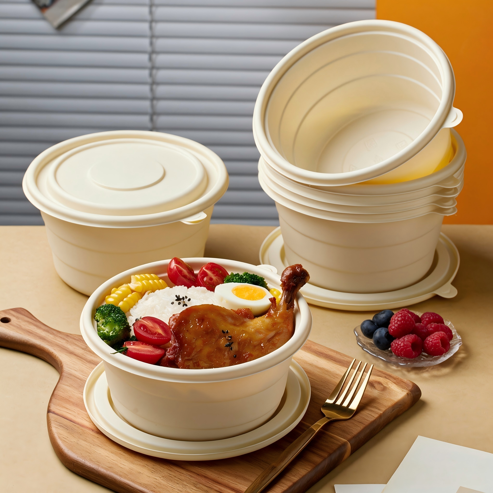 ompostable Corn Starch Takeaway Boxes - Image 3