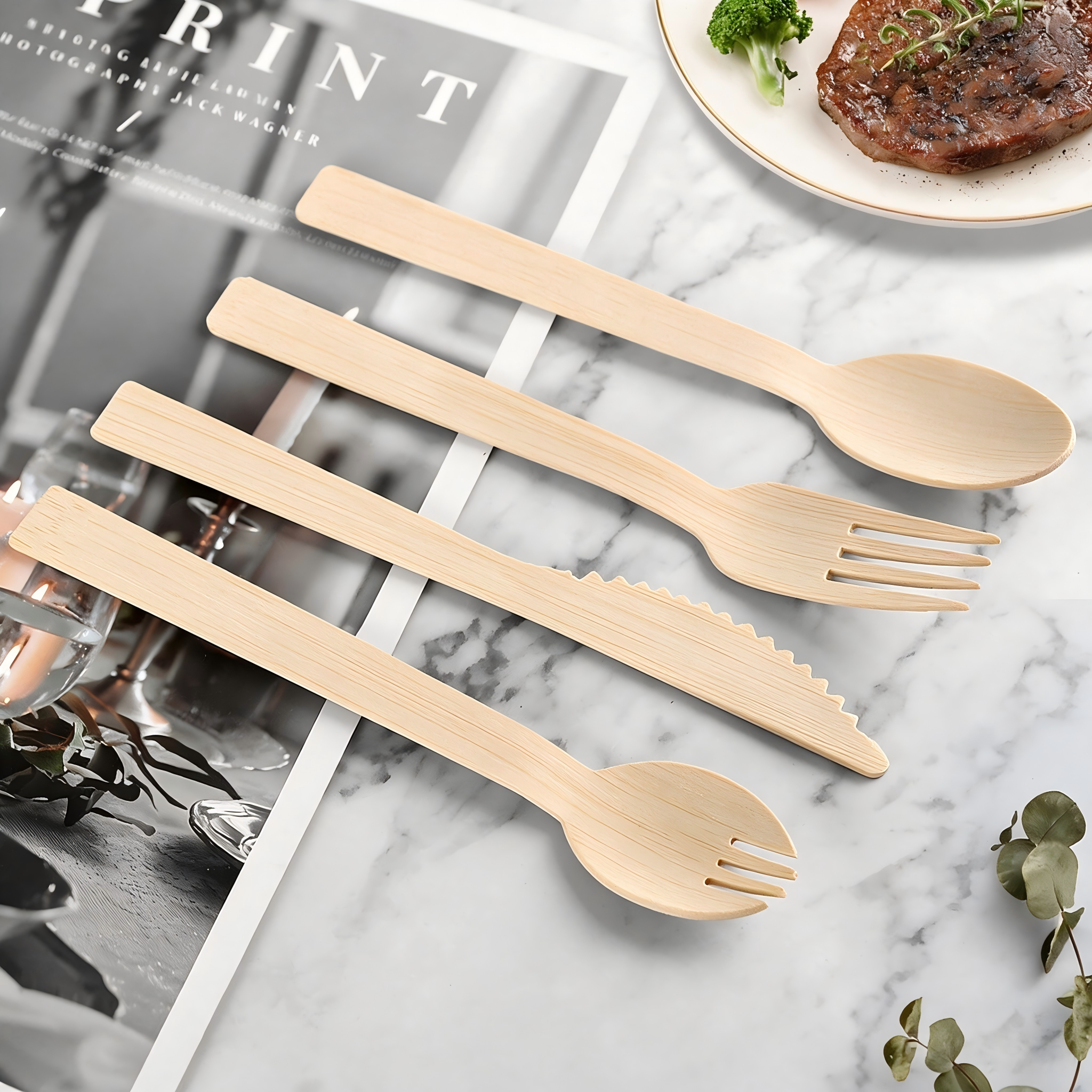 Disposable Bamboo Cutlery - Image 3